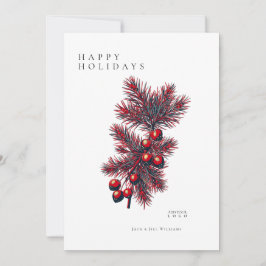 Tarjeta De Agradecimiento Modern Holly Berry Hope Posters Navidades corporat
