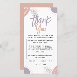 Tarjeta De Agradecimiento Modern Minimal Heart Boho Baby Shower