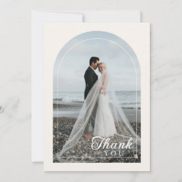 Tarjeta De Agradecimiento Modern Minimalist 1 Photo Thank You Dankeskarte