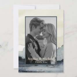 Tarjeta De Agradecimiento Modern Mountain Wedding Thank You Card Watercolor