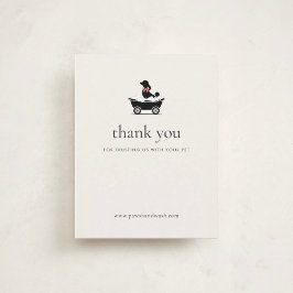 Tarjeta De Agradecimiento Modern Neutral Mobile Dog Groomer Insert |
