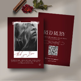 Tarjeta De Agradecimiento Modern Photo Business Thank You Card