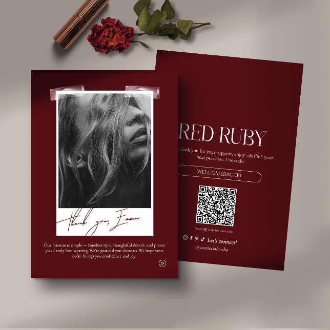 Tarjeta De Agradecimiento Modern Photo Business Thank You Card (Subido por el creador)