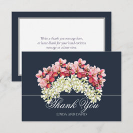 Tarjeta De Agradecimiento Modern Pink & Ivory Orchid Bridal Shower Thank You