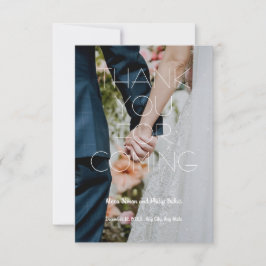 Tarjeta De Agradecimiento Modern Save the Date Card Personalizado Gracias ta