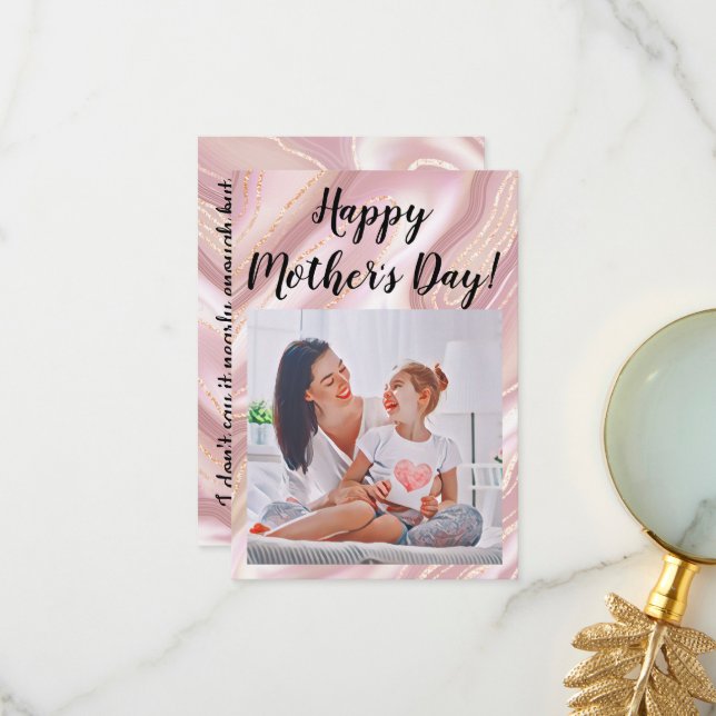 Tarjeta De Agradecimiento  Modern vibrant color mother photo art (Anverso/Reverso In Situ)