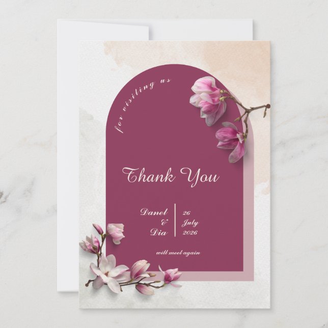 Tarjeta de agradecimiento moderna (Anverso)