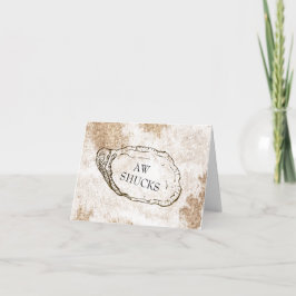 Tarjeta De Agradecimiento Moderna acuarela Oyster Beach Wedding Gracias