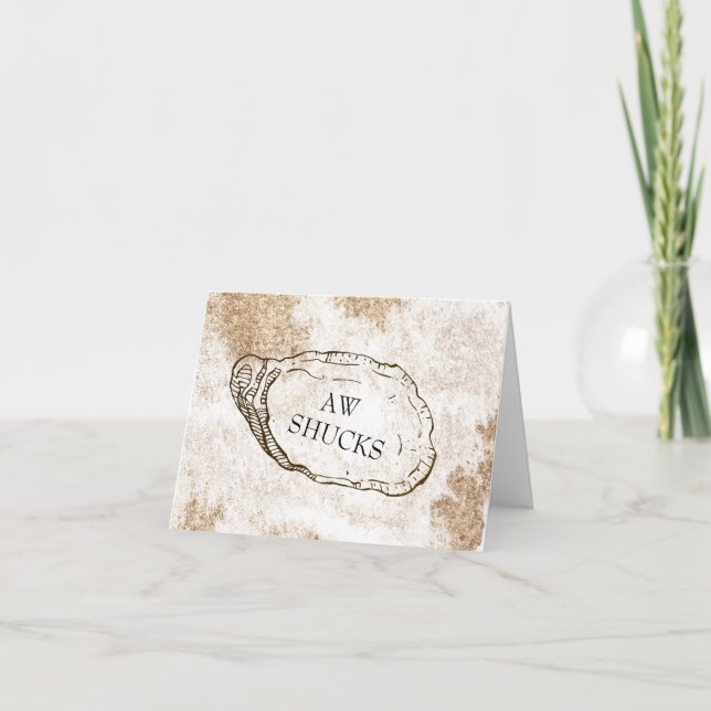 Tarjeta De Agradecimiento Moderna acuarela Oyster Beach Wedding Gracias (Anverso)