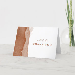 Tarjeta De Agradecimiento Moderna Baby Shower del desierto Boho Terracotta O