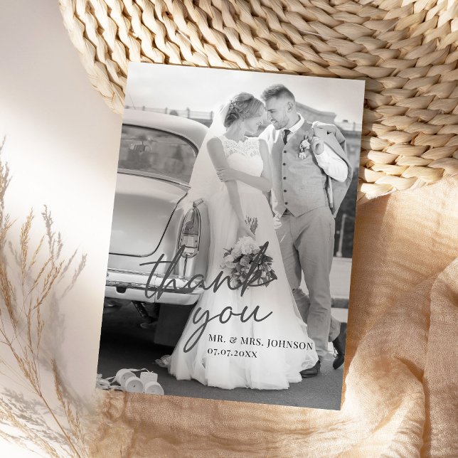 Tarjeta de agradecimiento moderna con imagen (Subido por el creador)