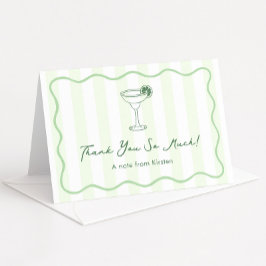 Tarjeta De Agradecimiento Moderna ducha margarita verde pálido