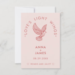 Tarjeta De Agradecimiento Moderna elegancia Minimalista Romeo y Boda Julieta