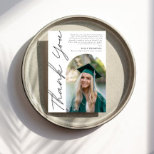 Moderna escritura Casual Arch Foto Graduación Negr