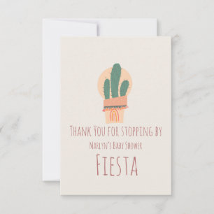 Tarjeta De Agradecimiento Moderna Fiesta de arcoiris de la planta de Cactus