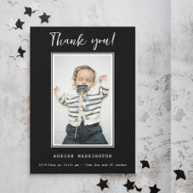 Moderna foto de Baby Shower en blanco y negro grac