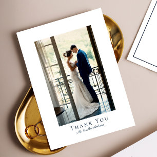 Tarjeta De Agradecimiento Moderna foto mínima Boda gracias