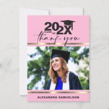 Moderna Graduación Cap Año Oro Rosa | FOTO