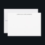 Tarjeta De Agradecimiento Moderna letra Minimalista de máquina de escribir e<br><div class="desc">Tarjeta de agradecimiento a la máquina de escribir Minimalista moderna en blanco y negro</div>