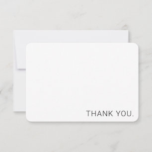 Tarjeta De Agradecimiento Moderna Minimalista en blanco y negro gracias