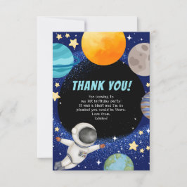 Tarjeta de agradecimiento moderna para cumpleaños 