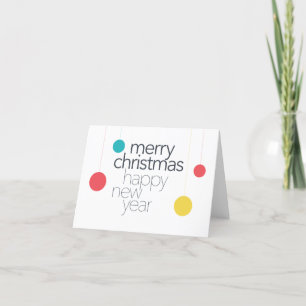 Tarjeta De Agradecimiento Moderna, simple, vibrante, divertida "Feliz Navida