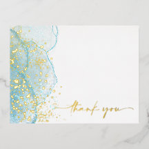 Tarjeta de agradecimiento moderna y elegante con f