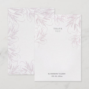 Tarjeta De Agradecimiento moderna y elegante ducha de bebé rosa