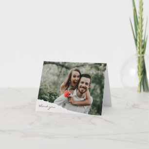 Tarjeta De Agradecimiento Moderna y elegante foto de Personalizado de Boda d