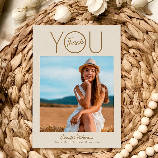 Tarjeta De Agradecimiento Moderna y elegante graduación fotográfica (Subido por el creador)