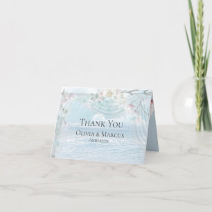 Tarjeta De Agradecimiento Modernas y elegantes hojas tropicales