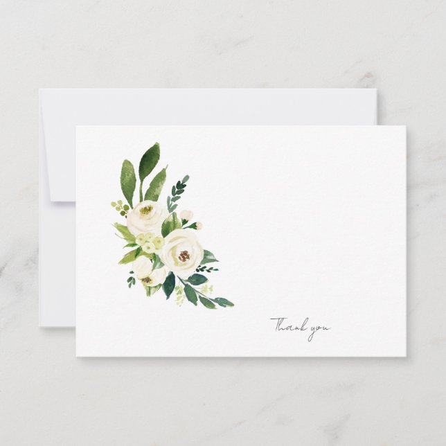 Tarjeta De Agradecimiento Modernidad en la respiración del funeral floral bl (Anverso)