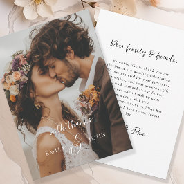 Tarjeta De Agradecimiento Moderno, Ampersand, letra de escritura a mano, 1 f