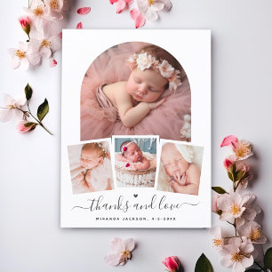 Tarjeta De Agradecimiento Moderno Arco de Moda Baby Shower Gracias Foto