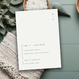 Tarjeta De Agradecimiento Moderno blanco y negro mínimo Guardar la invitació