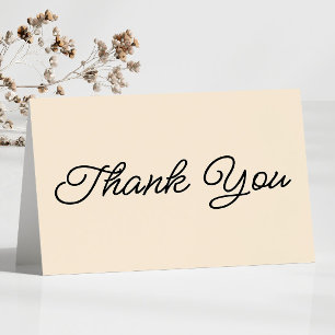 Tarjeta De Agradecimiento Moderno Boda de champán Minimalista mínimo