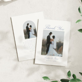 Tarjeta De Agradecimiento Moderno Boda elegante de mensajes fotográficos