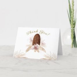 Tarjeta De Agradecimiento Moderno Boho Floral Ice Cream Popcicle Baby Shower