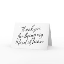 Moderno Chic "Gracias por ser mi dama de honor"