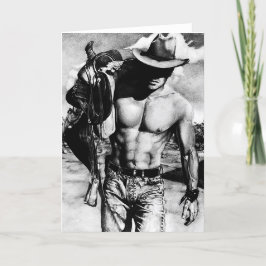 Tarjeta De Agradecimiento Moderno Cowboy de arte original dibujado a mano