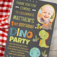 Moderno Cumpleaños De Niño De Dinosauri Cute Dino 
