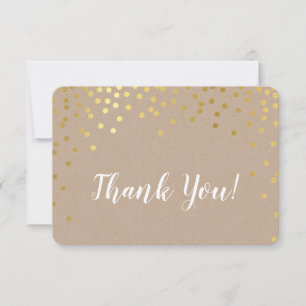 Tarjeta De Agradecimiento MODERNO GRACIAS CONTINGENTE dorado spot rústico kr