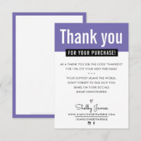 MODERNO GRACIAS POR COMPRAR inserto morado