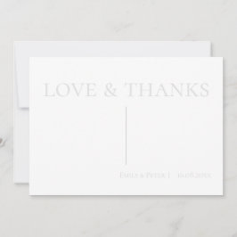 Tarjeta De Agradecimiento Moderno mensaje Personalizado contemporáneo amor y