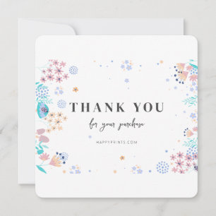 Tarjeta De Agradecimiento Moderno Minimalista Editable de Negocio Compra 