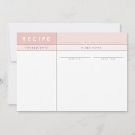 Tarjeta De Agradecimiento MODERNO MODERNO RECIPE CARD organizador bloque mín
