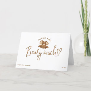 Tarjeta De Agradecimiento Moderno, podemos esperar a Baby Shower