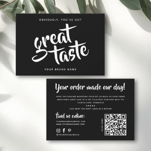 Tarjeta De Agradecimiento Moderno tienes buen gusto código qr gracias