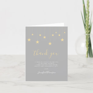 Tarjeta De Agradecimiento Moderno Twinkle Little Star Baby Shower Gracias