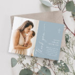 Tarjeta De Agradecimiento Moderno y elegante escritura fotográfica bautismo<br><div class="desc">Tarjeta De Agradecimiento A Los Niños Con Guión Elegante Moderno. Haga clic en el botón personalizar para personalizar este diseño con sus detalles. Para cambiar los colores y tipos de letra,  elija editar este diseño más adelante para abrir opciones adicionales de personalización.</div>